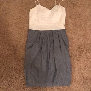 Blue and white dress